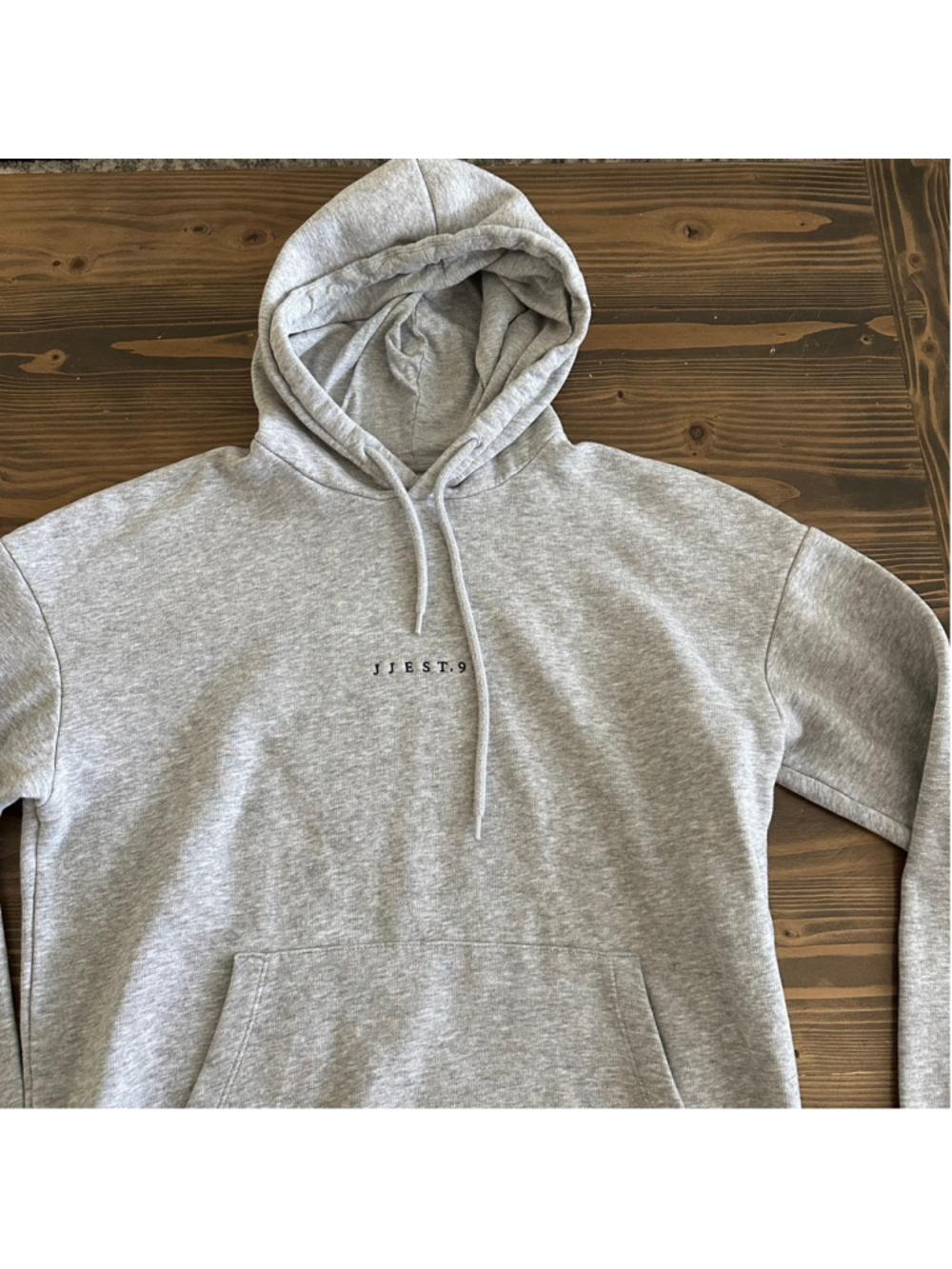 JACK & JONES Hoodie Mens M Gray Pullover Fleece Casual Sweatshirt